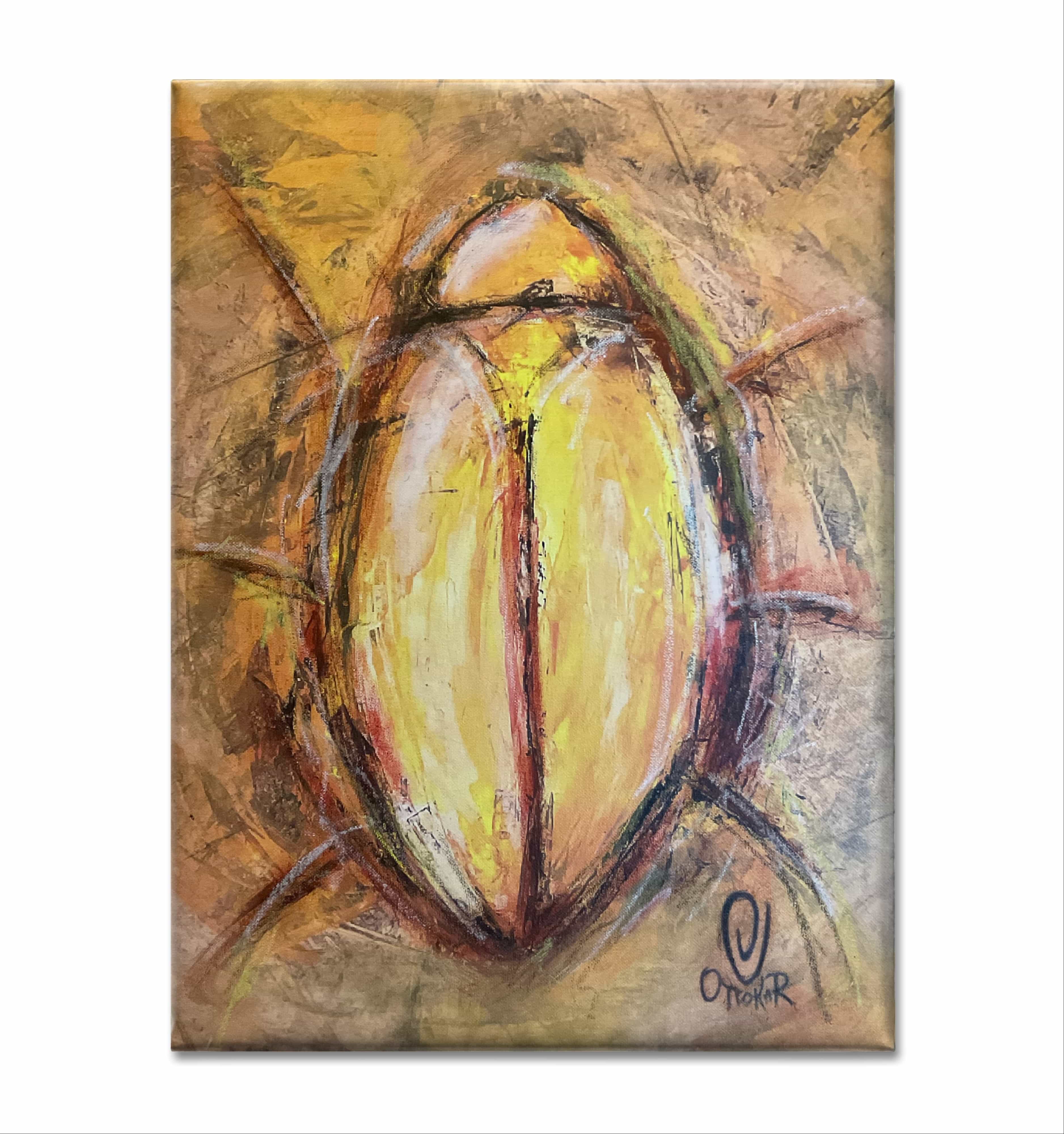 yellow beetle for joy by Ülle Ottokar